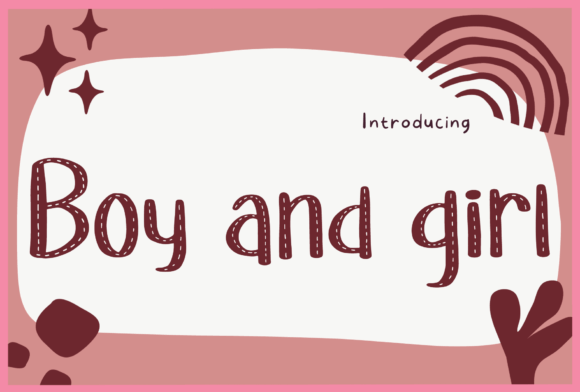 Boy and Girl: A Handwritten Display Font for Editorial Warmth