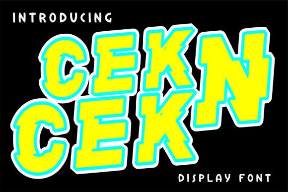 Cek N Cek: A Bold Display Font That Commands Attention Online