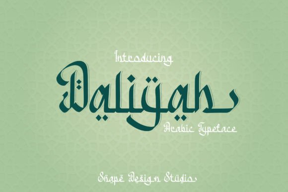 Daliyah: A Display Font with Elegant Middle Eastern Flair