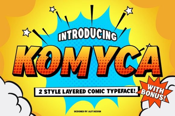 Komyca: A Playful Comic Display Font for Handmade Creators