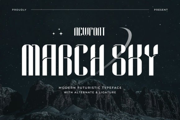 March Sky: A Futuristic Display Font That Elevates Digital Branding