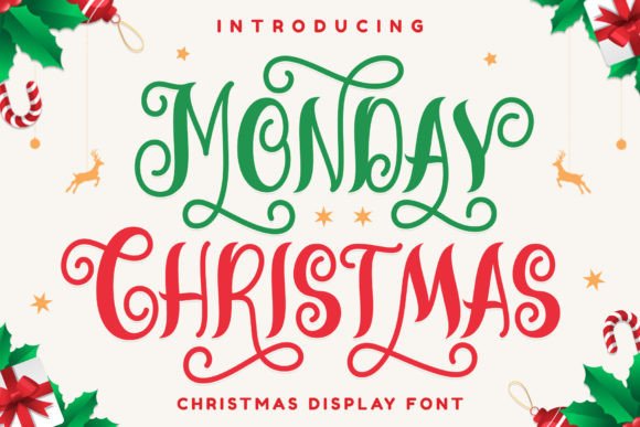Monday Christmas: A Refined Display Font for Festive Branding