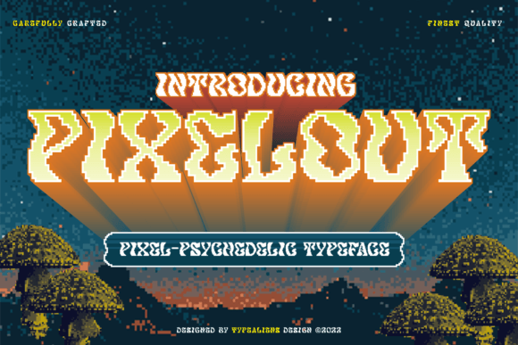 Pixelout: A Bold Display Font for Digital Brand Impact